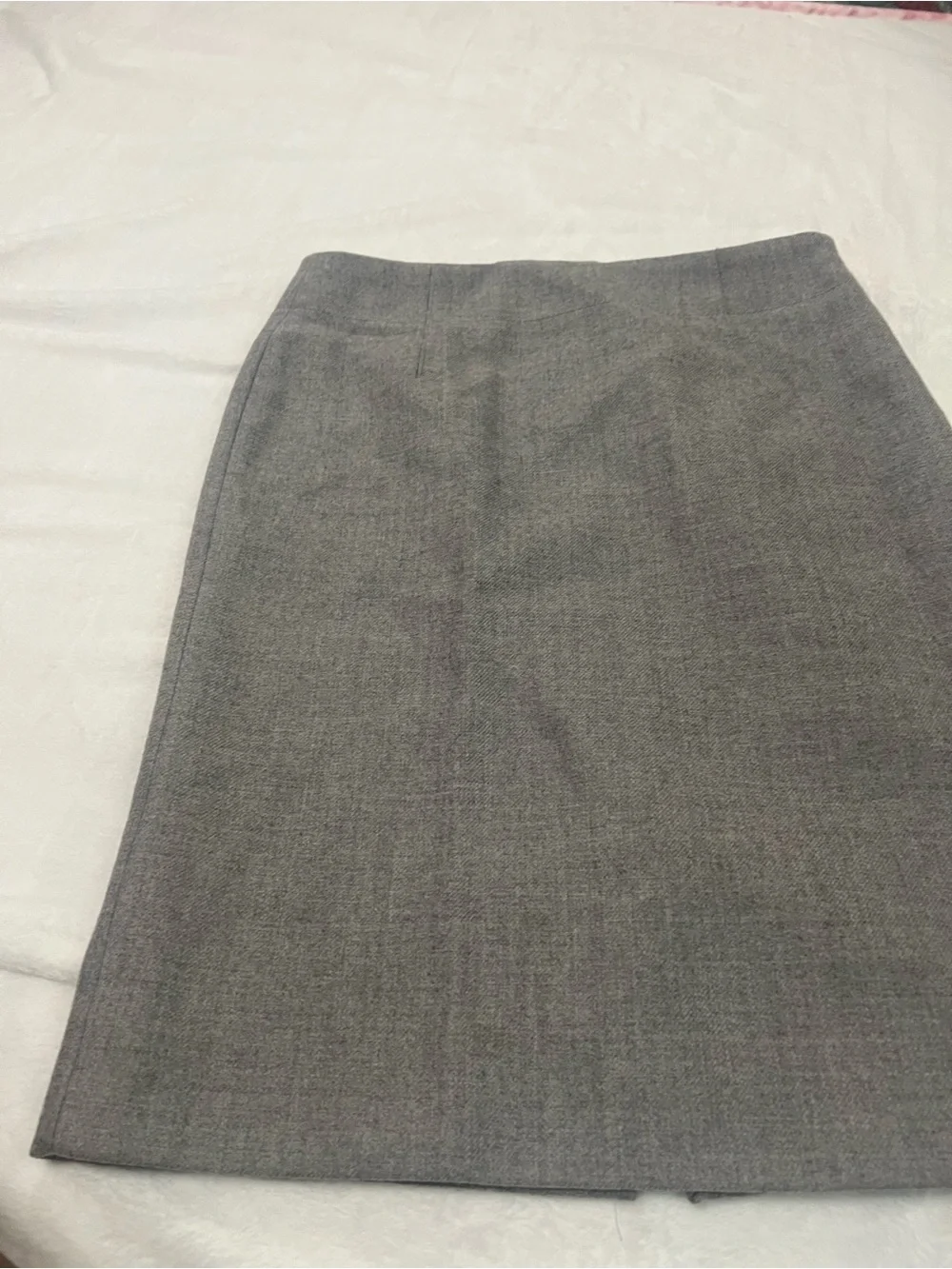 J. Crew Gray Tweed Midi Pencil Skirt